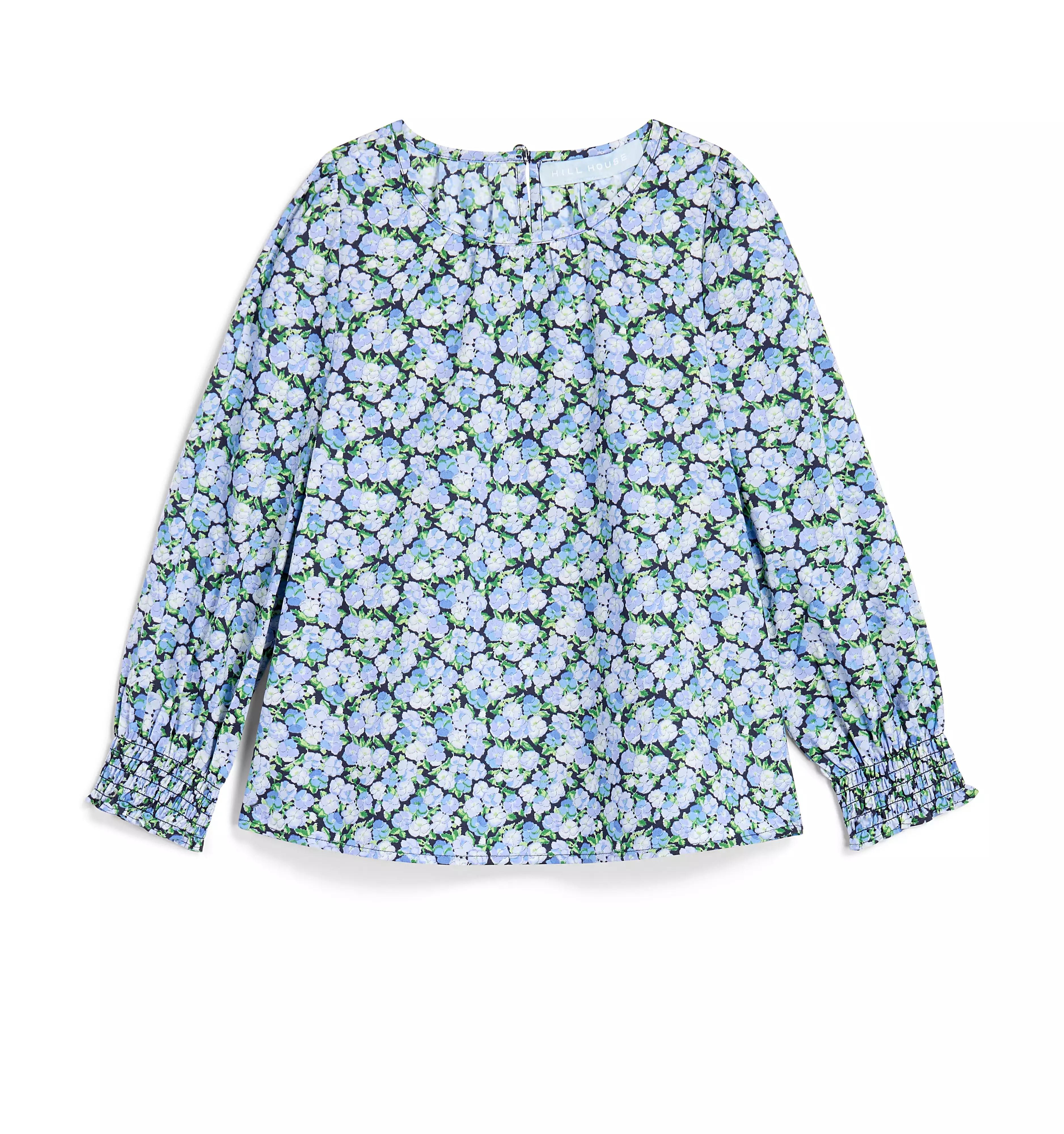 The Tiny Eloise Tunic - Pansy in Blue Multi Cotton