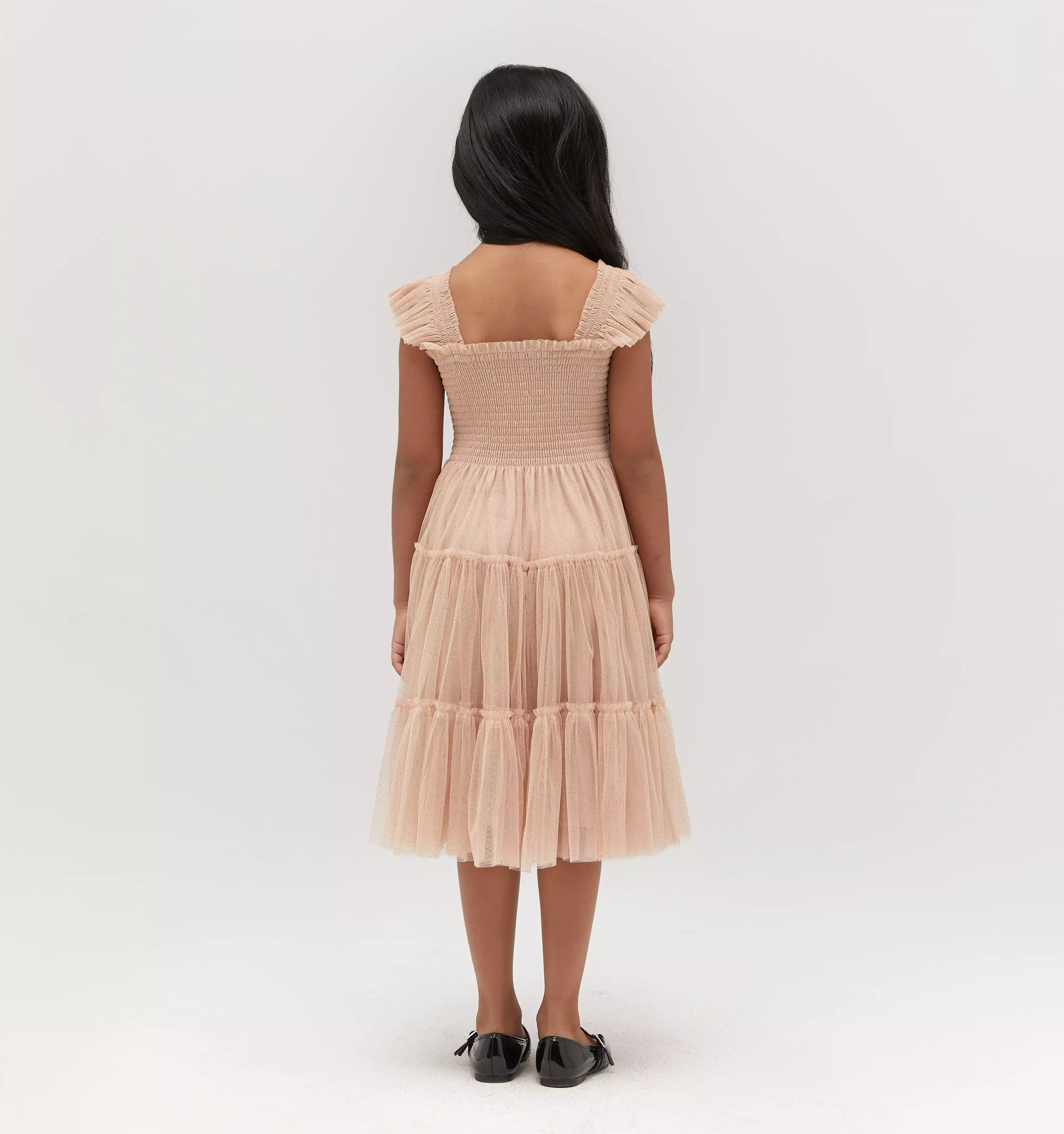 The Tiny Tulle Ellie Nap Dress - Blush Glitter Tulle