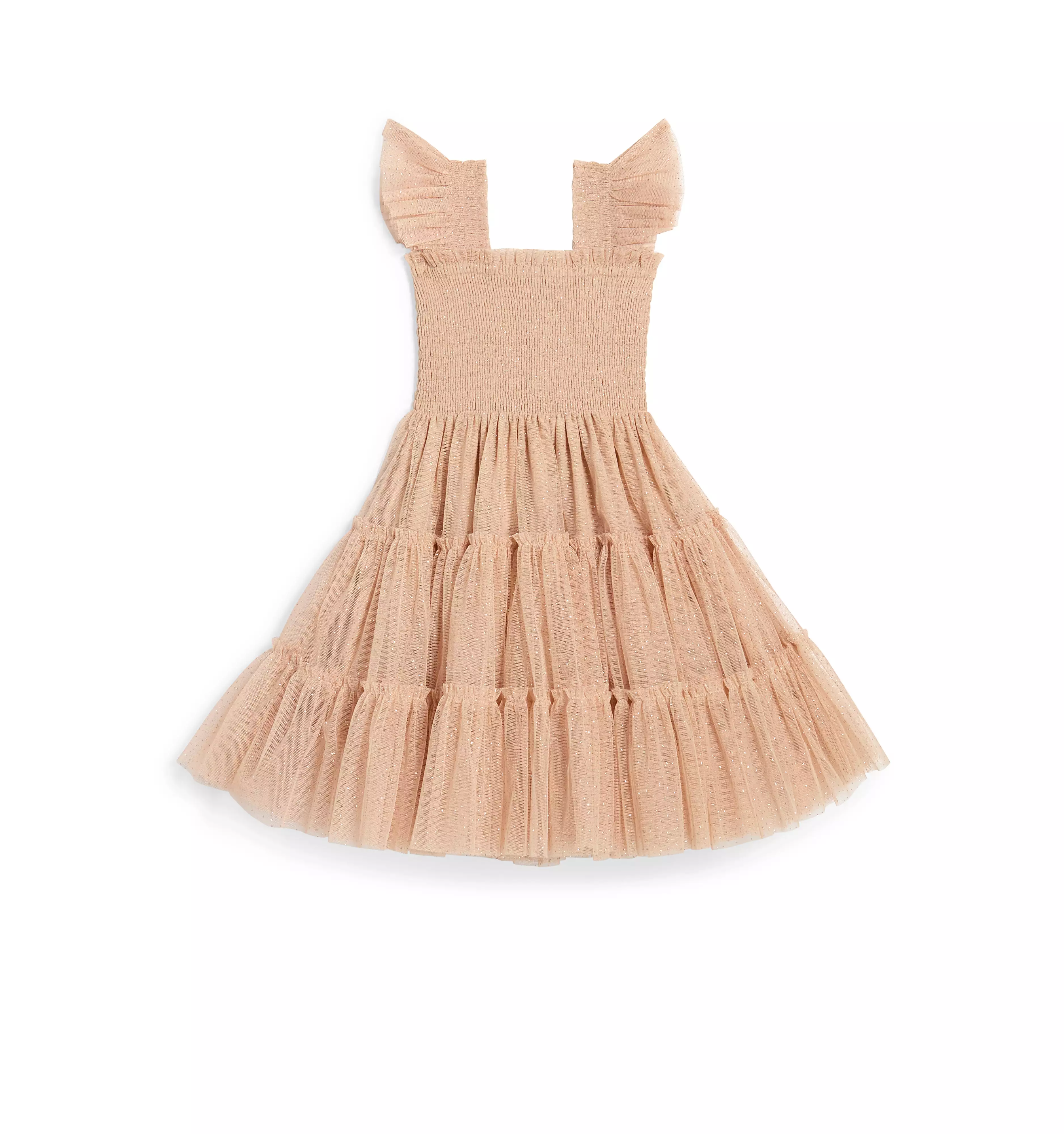 The Tiny Tulle Ellie Nap Dress - Blush Glitter Tulle