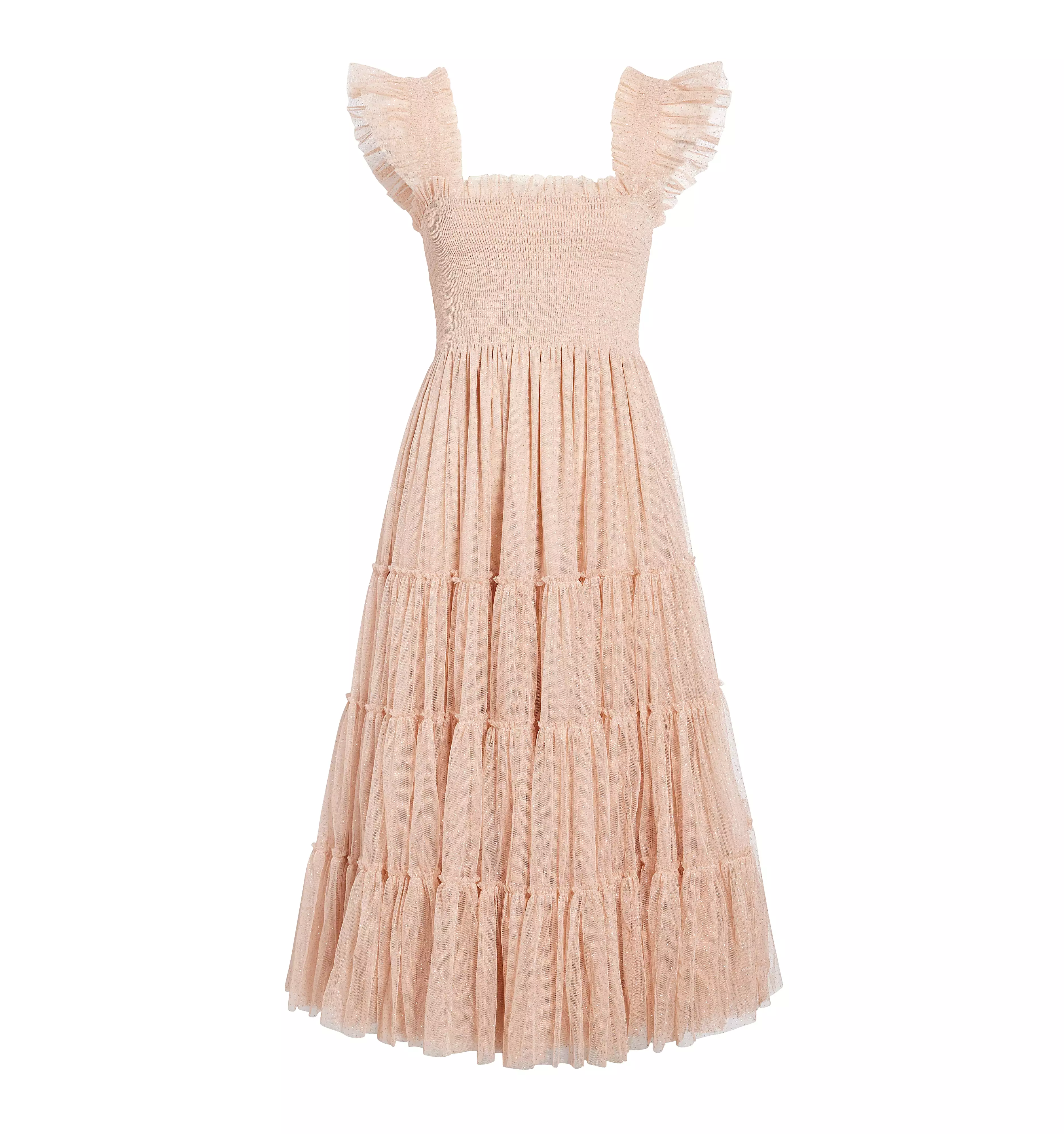 The Tulle Ellie Nap Dress - Blush Glitter Tulle