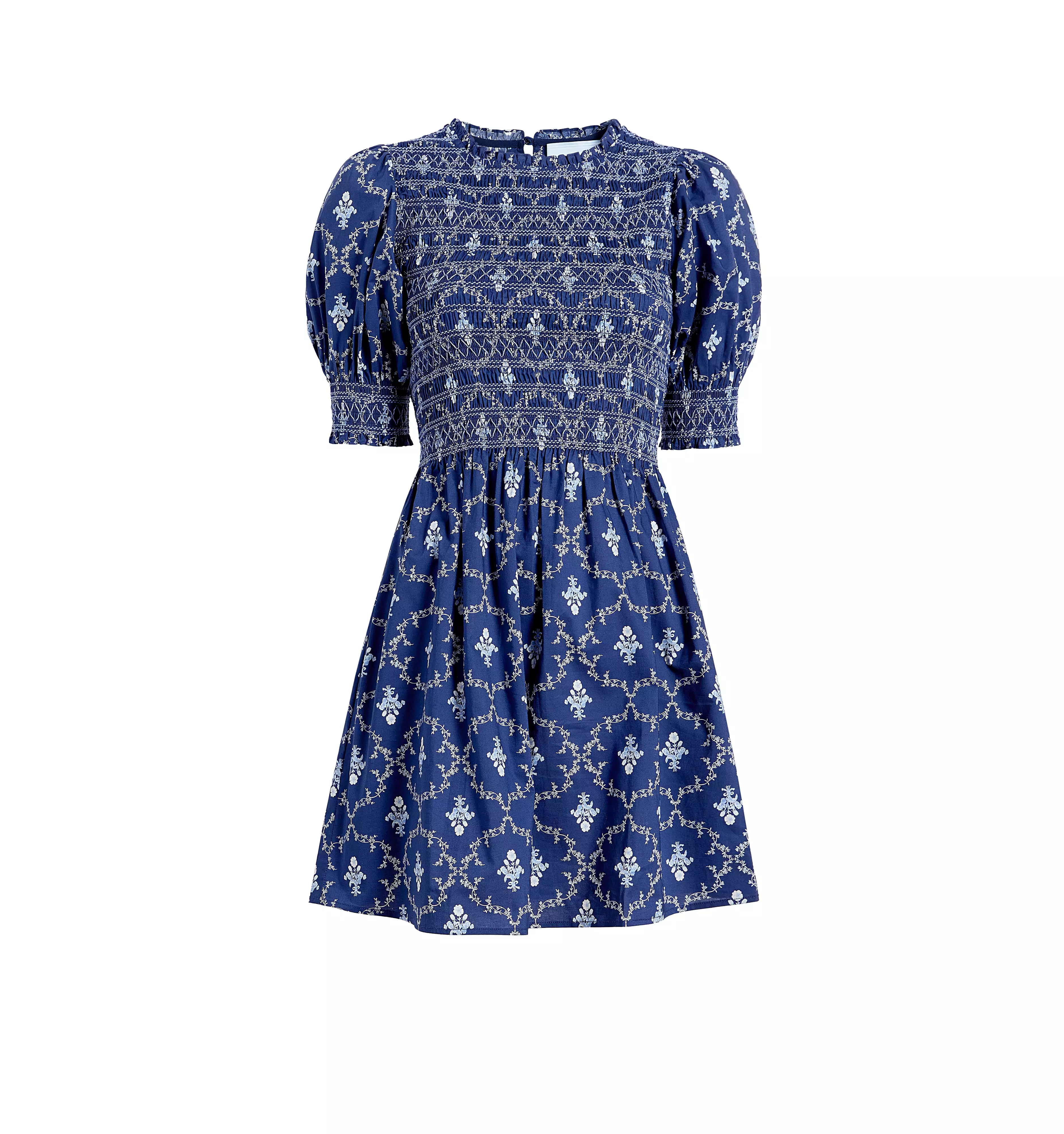 The Vivi Nap Dress - Navy Trellis