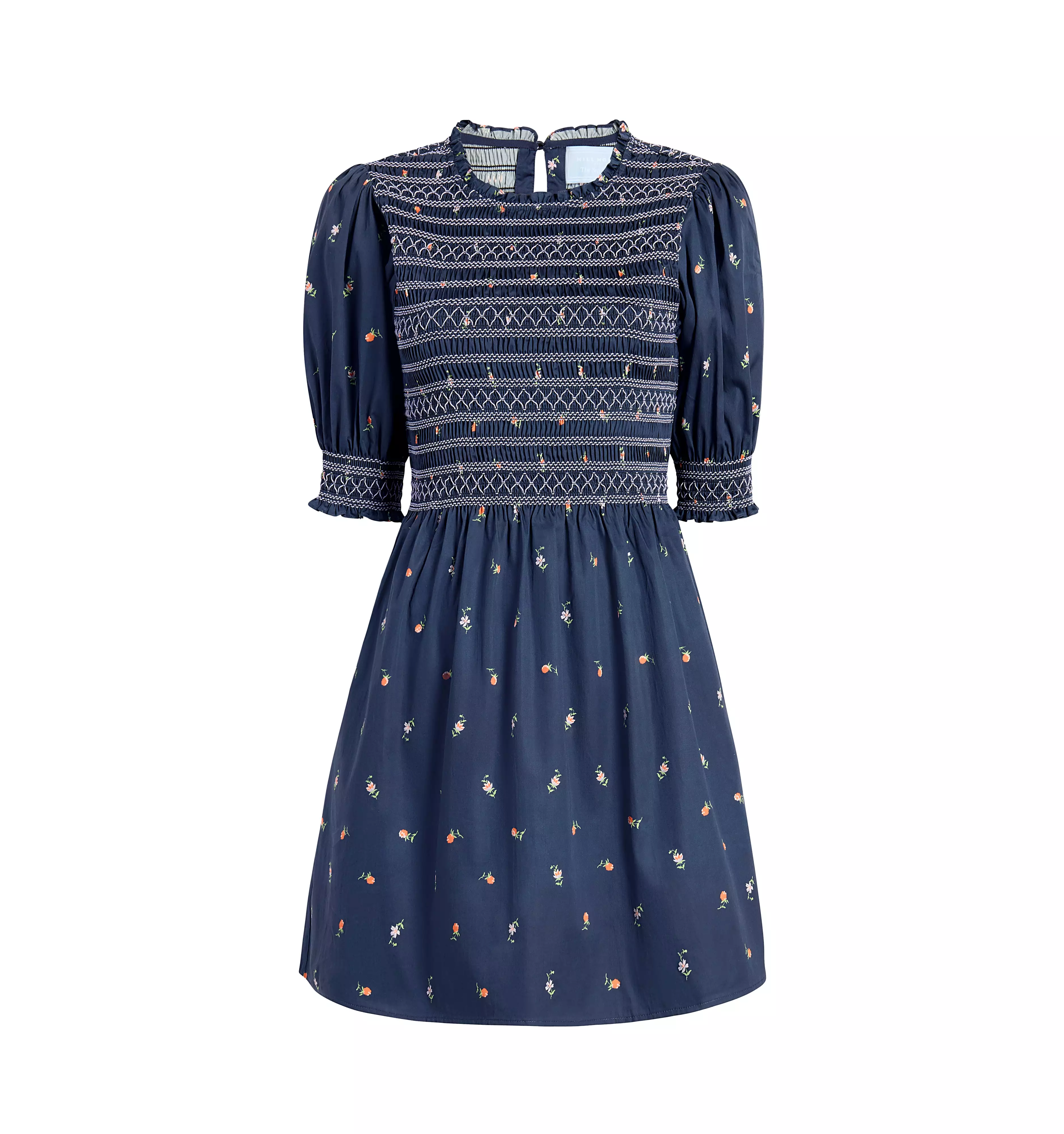 The Vivi Nap Dress - Petite Fleur in Navy Cotton Sateen