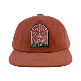 Tiny Whales No Bad Vibes Rust Snap Back Hat