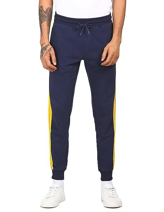 Tommy Hilfiger Men Navy Contrast Taping Drawstring Waist Joggers