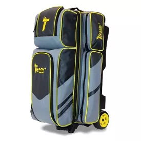 Track Select Triple Roller Bowling Bag Black/Grey/Yellow