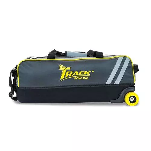 Track Select Triple Roller Tote Bowling Bag Black/Grey/Yellow