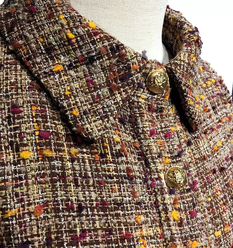 Tweed Pleated Dress Shirt