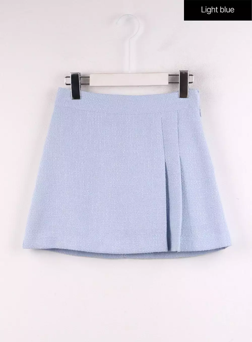 Tweed Pleated Mini Skirt IF402