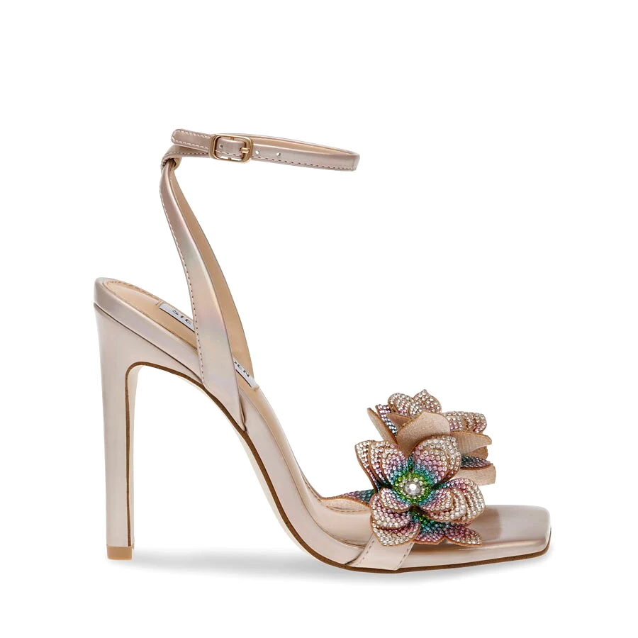 Ulyana Rainbow Metallic Floral Heel Sandal