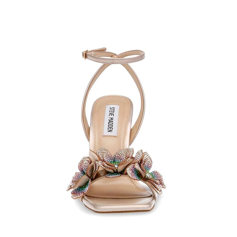 Ulyana Rainbow Metallic Floral Heel Sandal