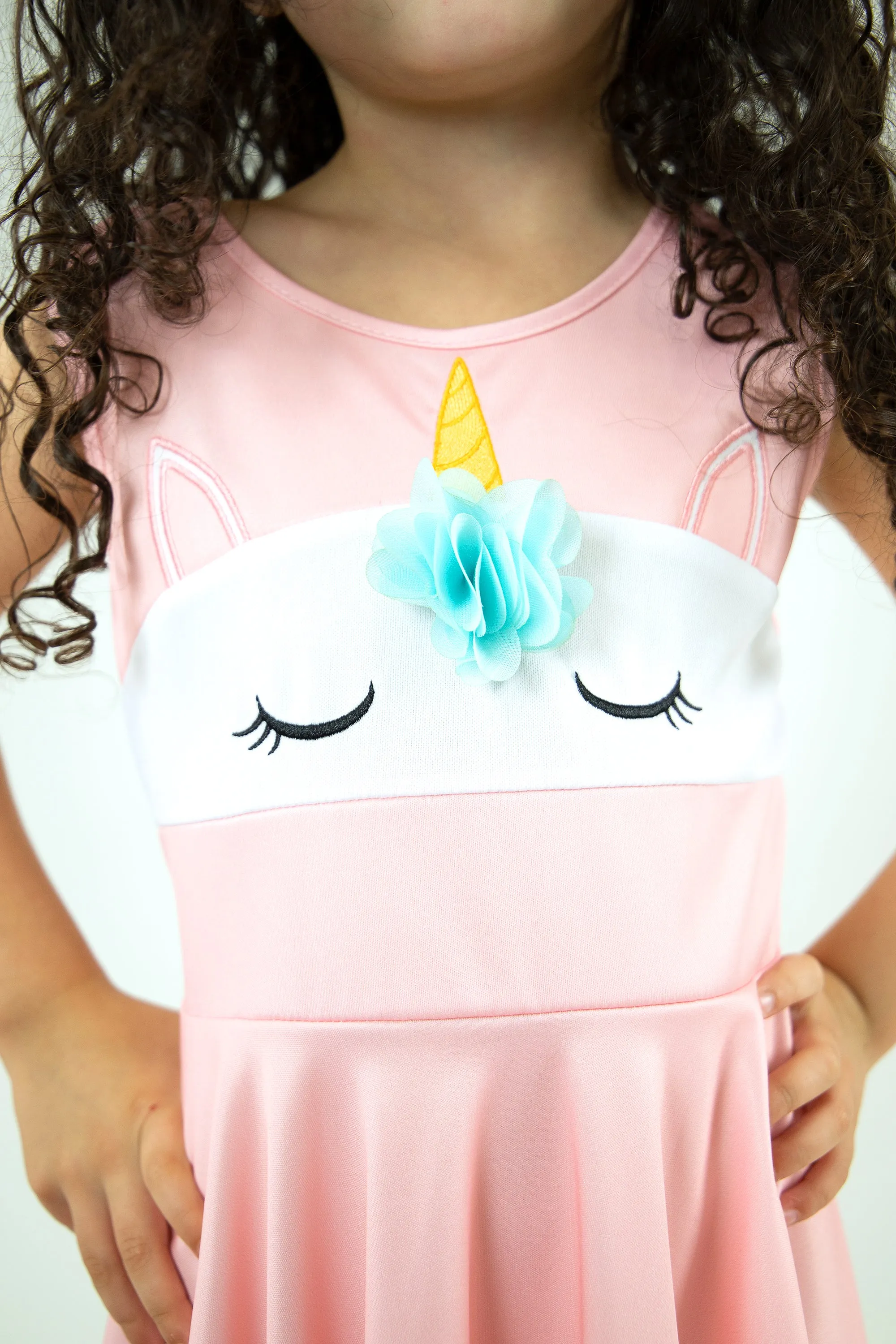 Unicorn Twirl Dress Pink