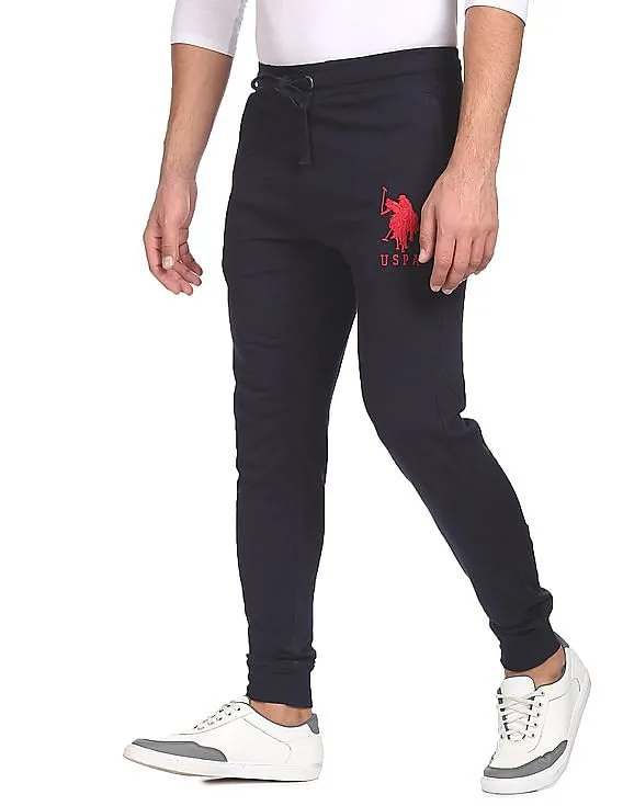 U.S. Polo Assn. Men Navy Drawstring Waist Cotton Joggers