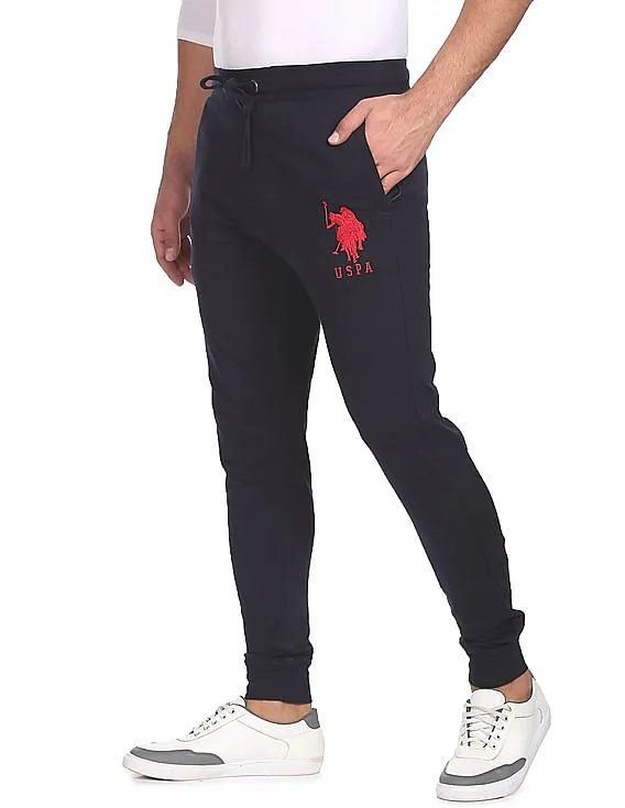 U.S. Polo Assn. Men Navy Drawstring Waist Cotton Joggers