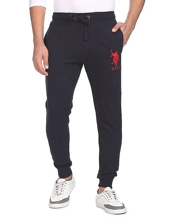 U.S. Polo Assn. Men Navy Drawstring Waist Cotton Joggers