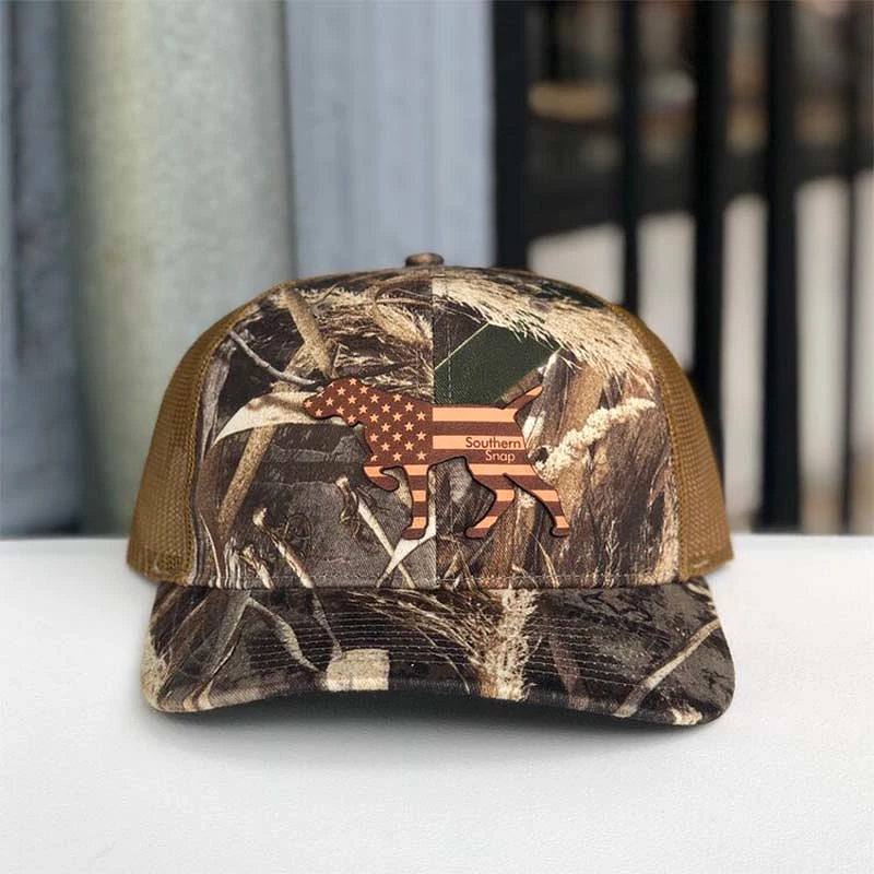 USA Leather Pointer Patch Hat