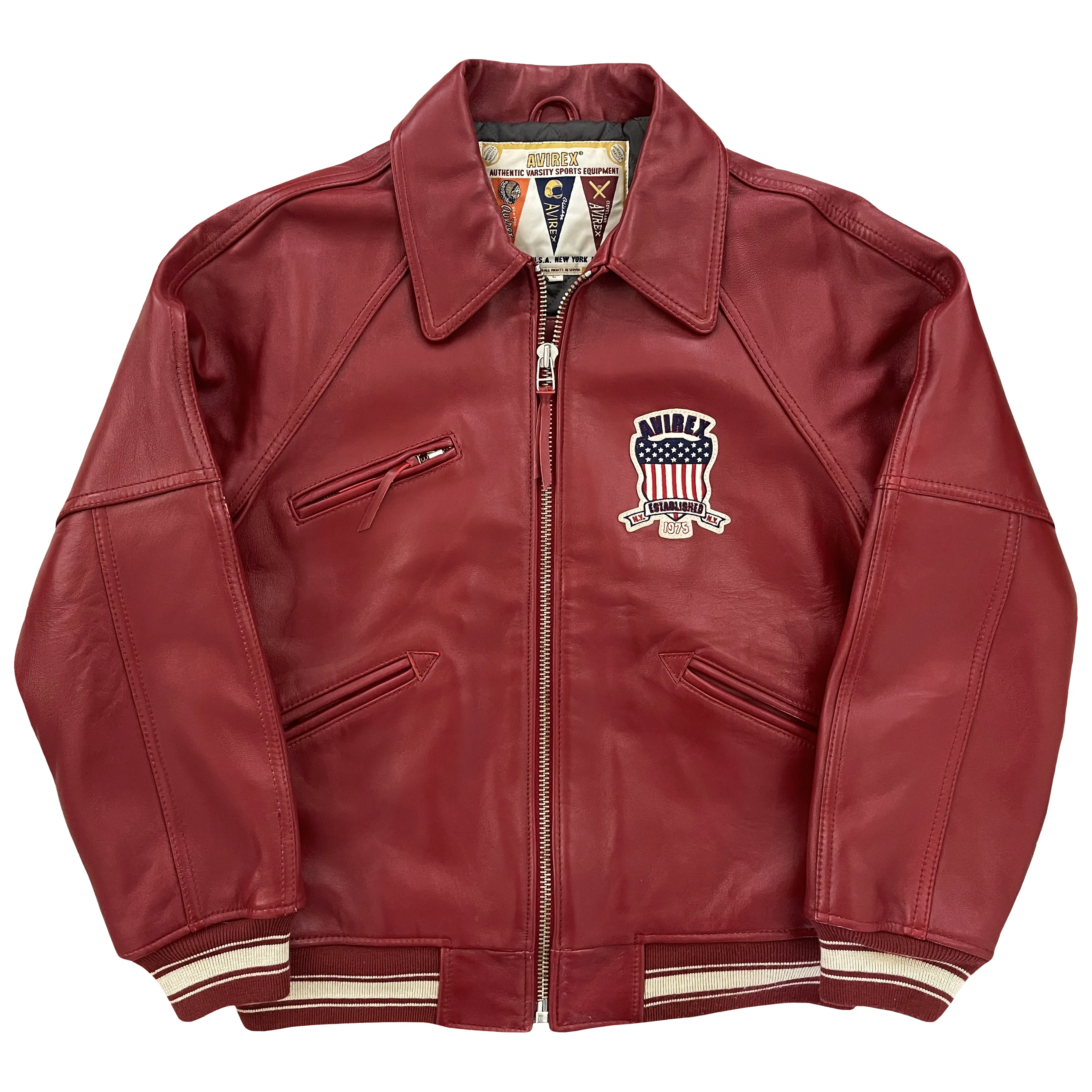 Vintage Avirex Leather Varsity Jacket