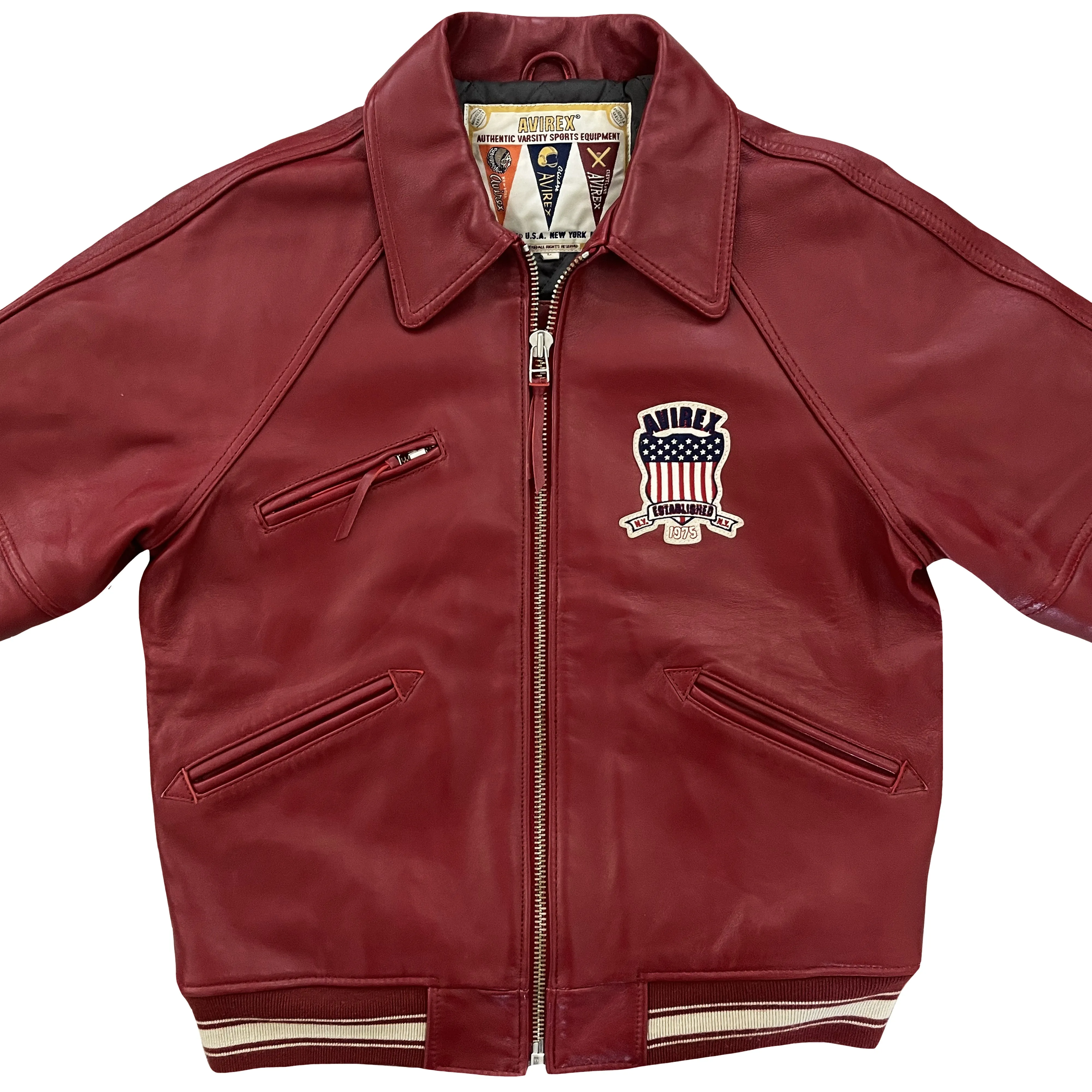 Vintage Avirex Leather Varsity Jacket