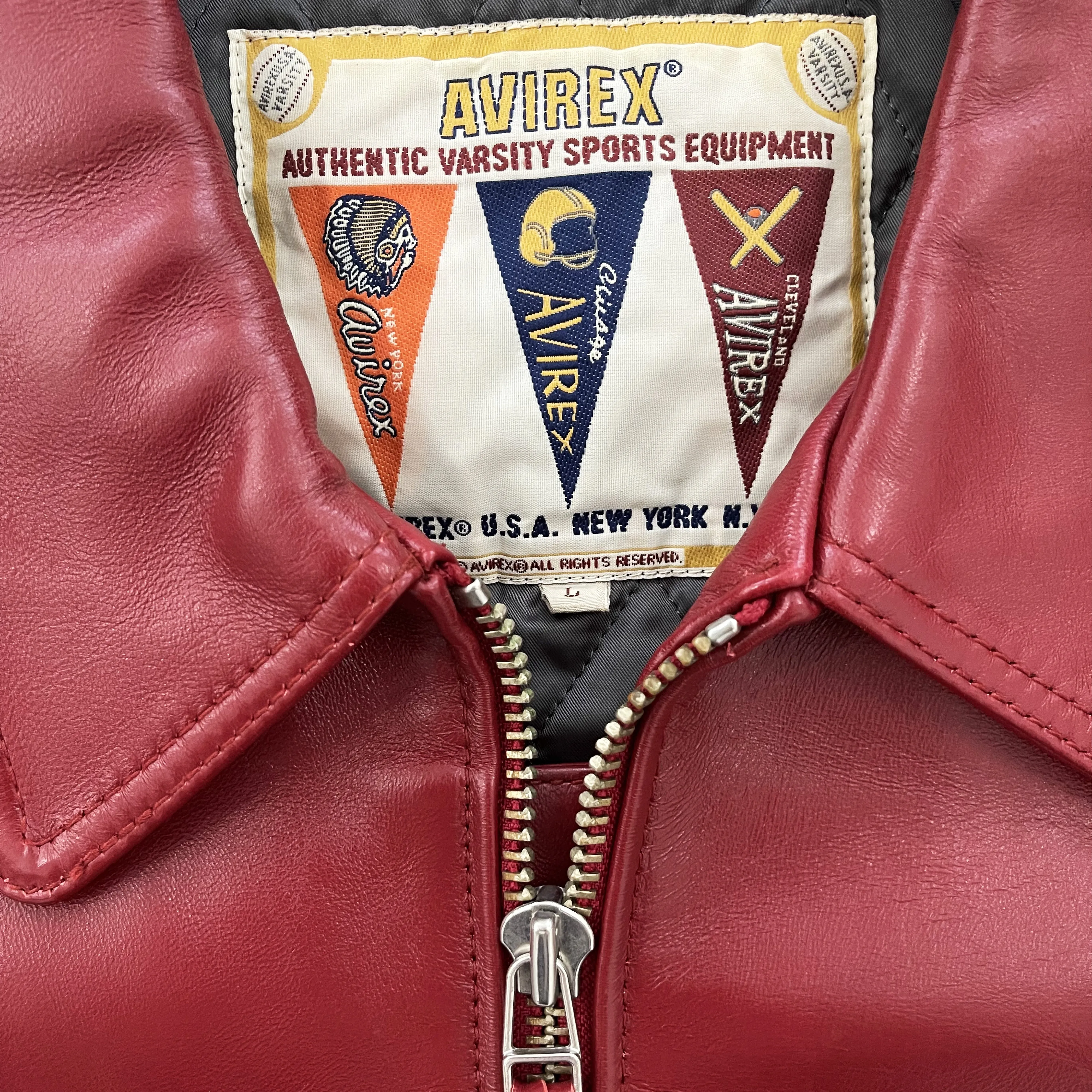 Vintage Avirex Leather Varsity Jacket