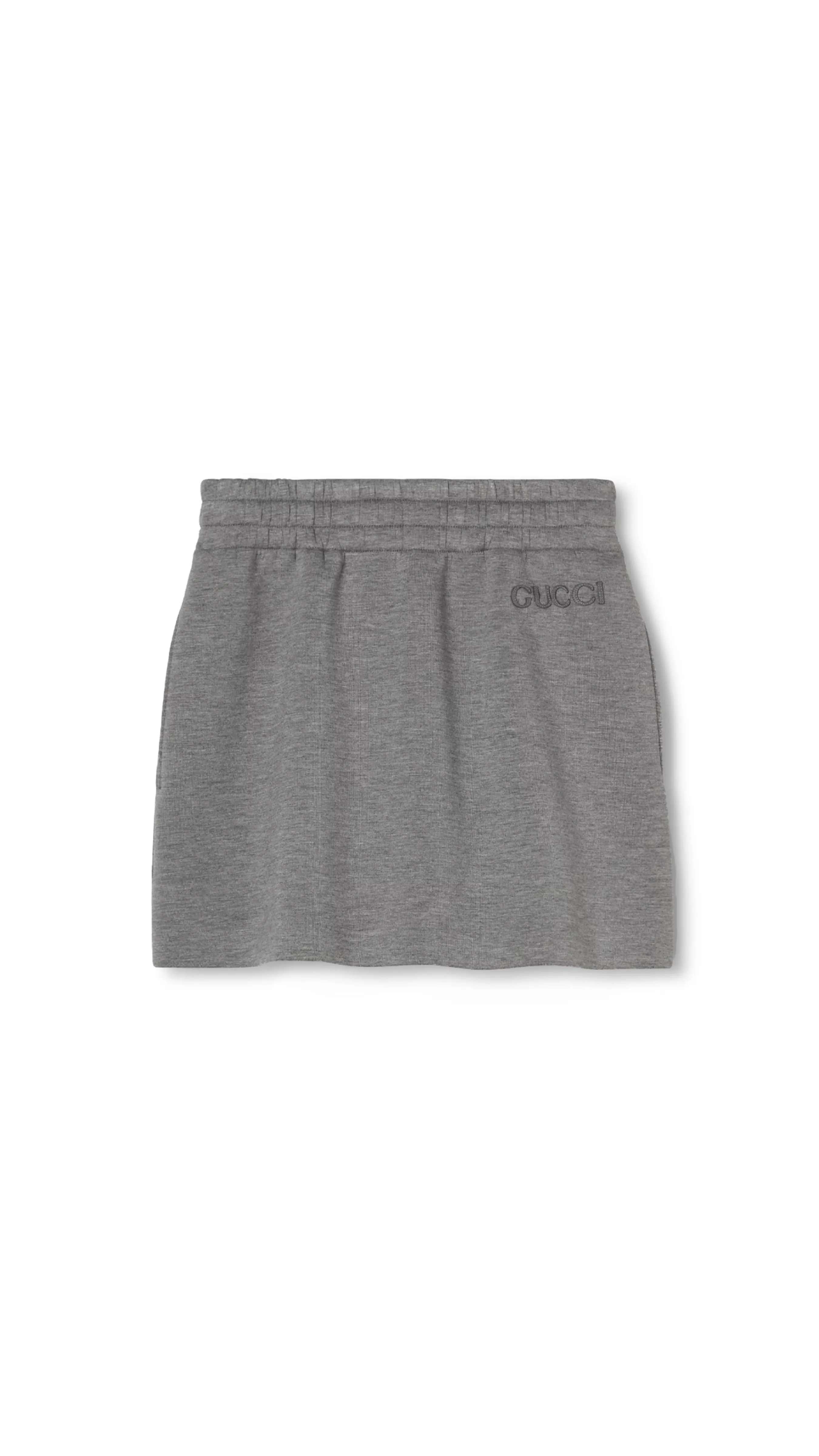 Viscose Jersey Mini Skirt - Grey