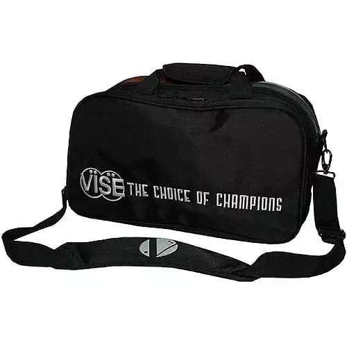 Vise 2 Ball Tote Clear Top Bowling Bag Black