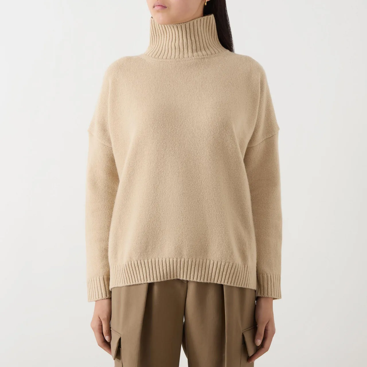 WEEKEND MAX MARA Borgia Turtleneck Sweater - Beige