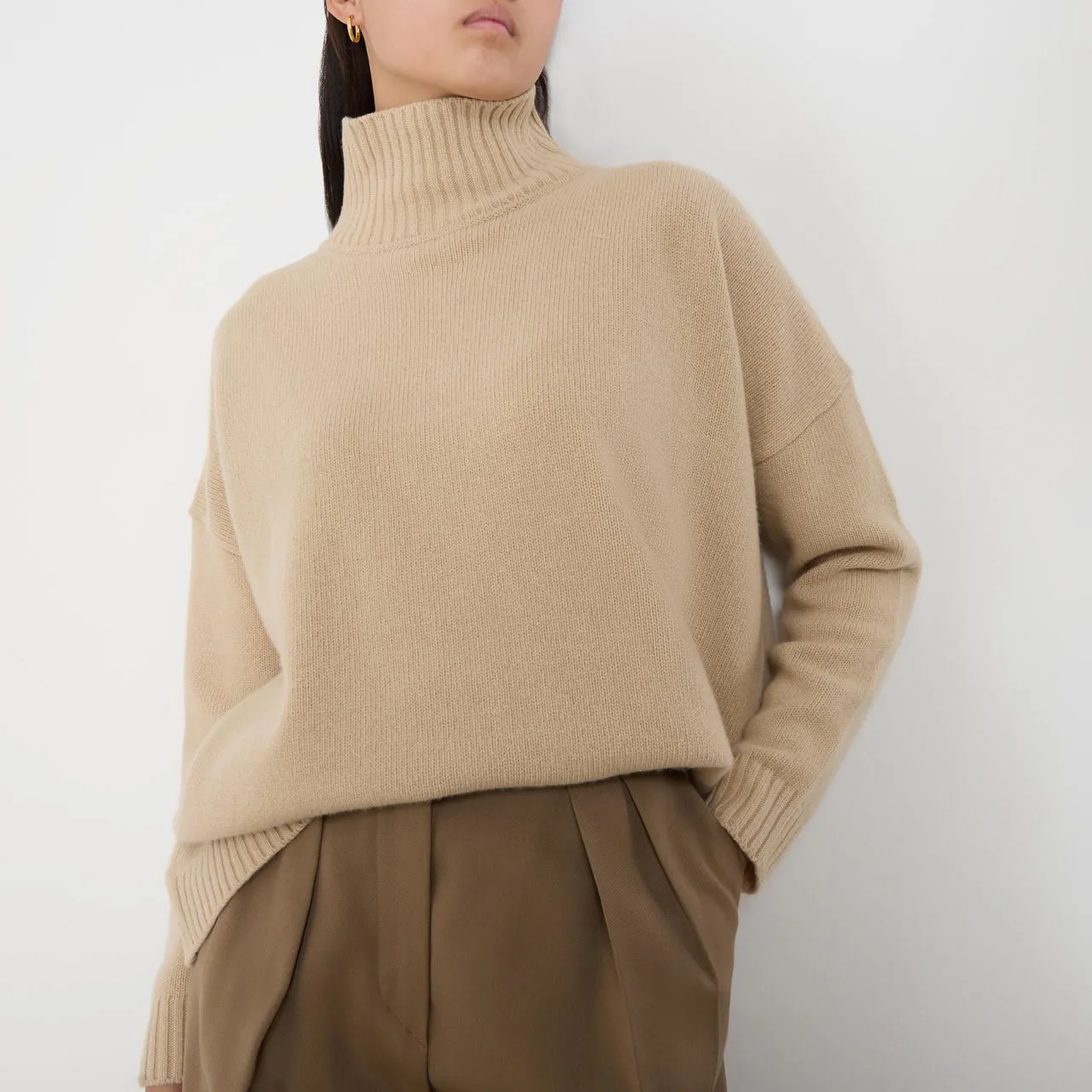 WEEKEND MAX MARA Borgia Turtleneck Sweater - Beige