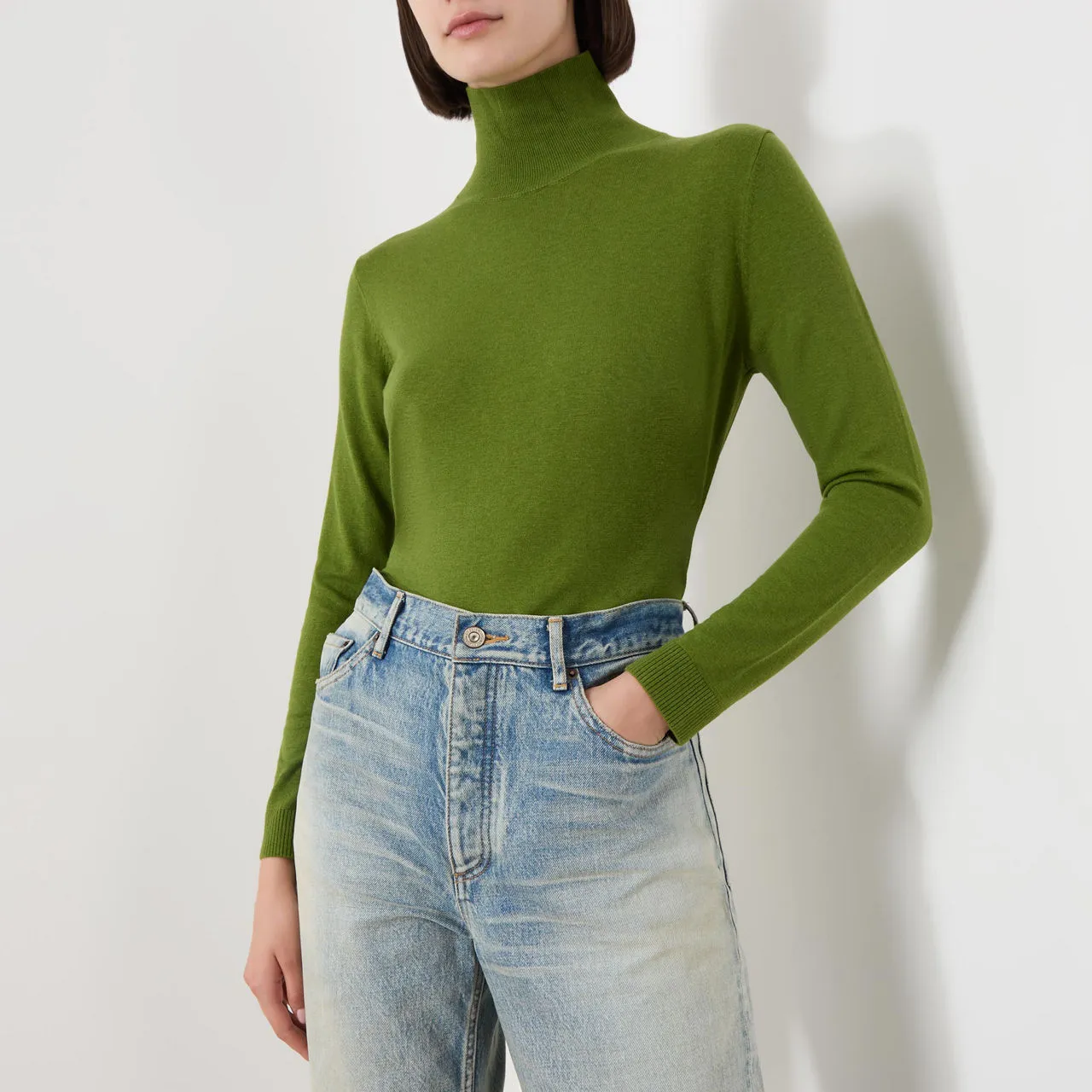 WEEKEND MAX MARA Kiku Turtleneck Sweater - Green