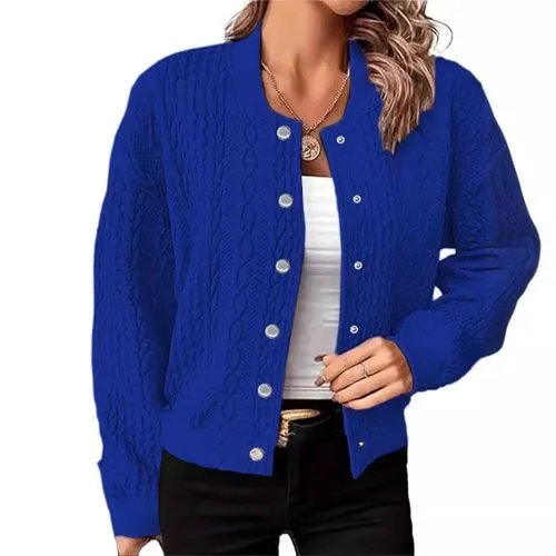 Women's Coat Long Sleeve Sweaters & Cardigans Button Casual Streetwear Solid Color