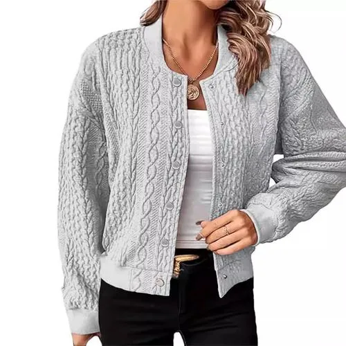 Women's Coat Long Sleeve Sweaters & Cardigans Button Casual Streetwear Solid Color