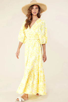 Yellow Gail maxi dress