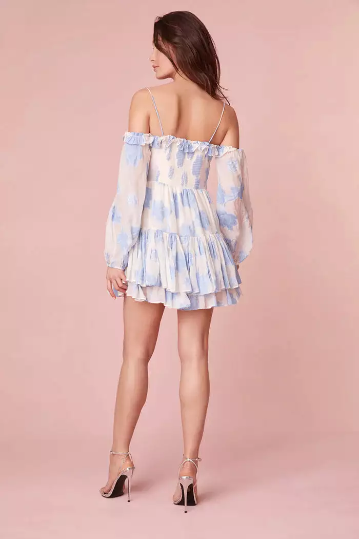 Zennia Off-Shoulder Silk Mini Dress